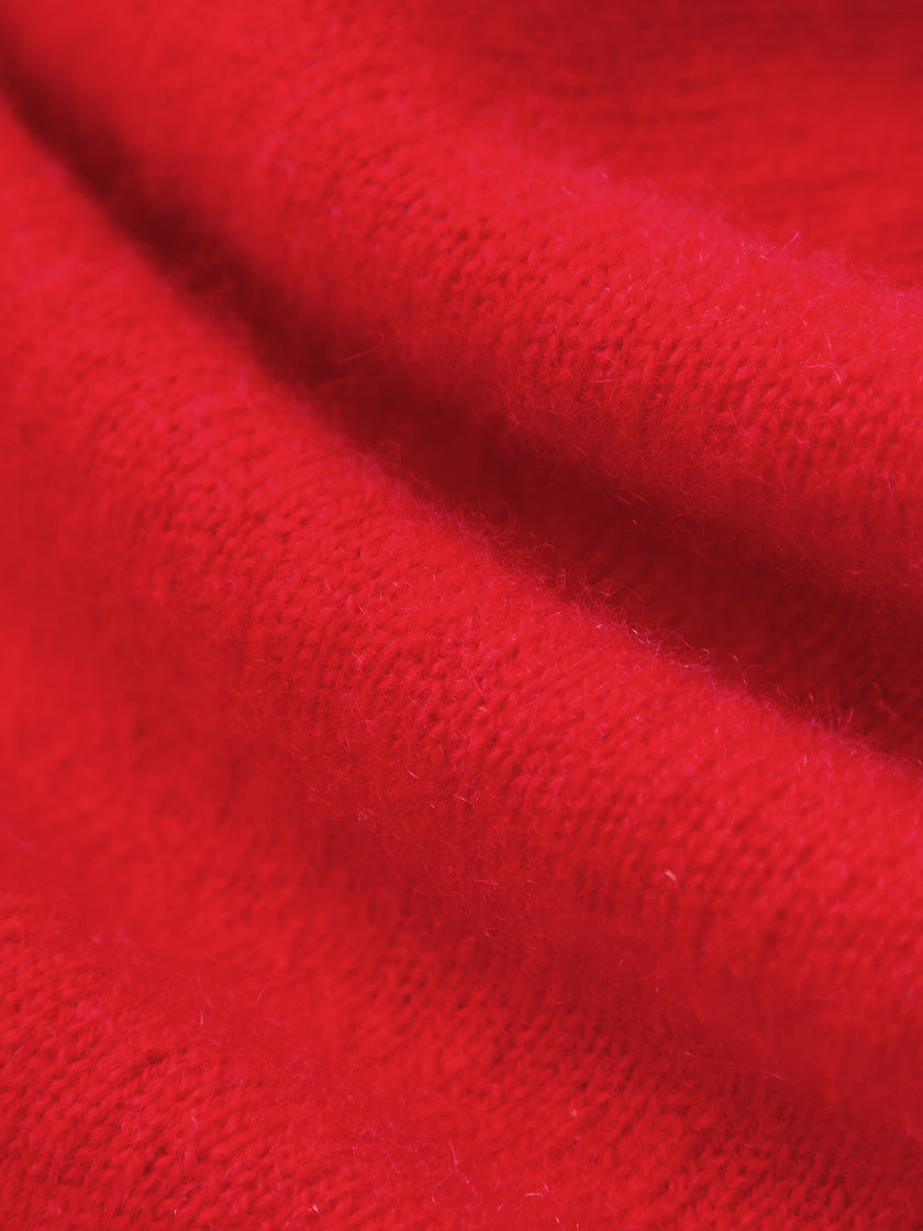 Red Slim Fit Cashmere High-Neck Sweater 5EC133005Q