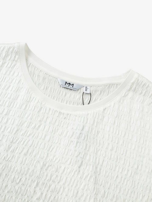 Load image 1 in gallery view. Bubble Textured Silk Blouse