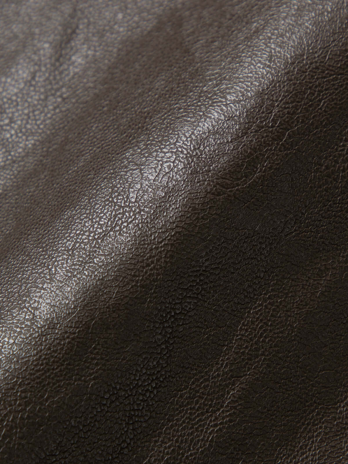 Shirt-Collar Drawstring Leather Jacket