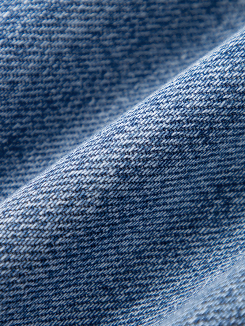 Cotton Middle Waist Wide Leg Jeans