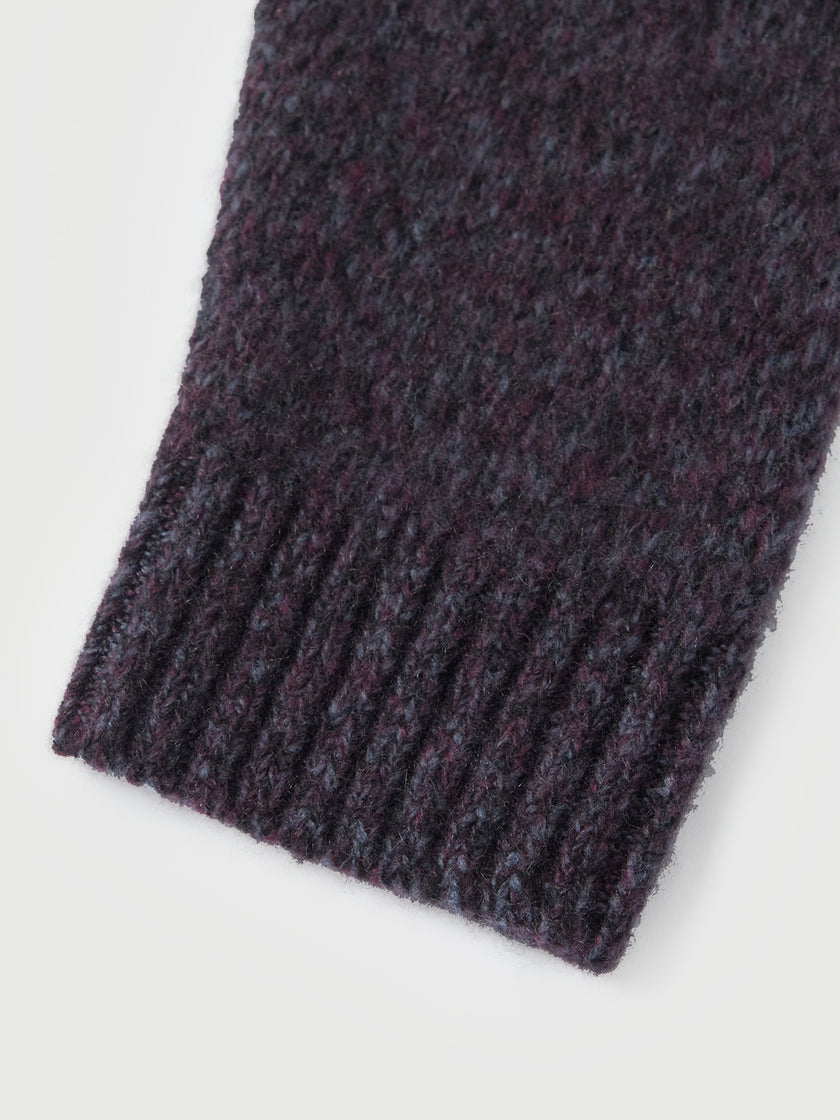 Deep Navy Crewneck Silk-Cashmere Sweater