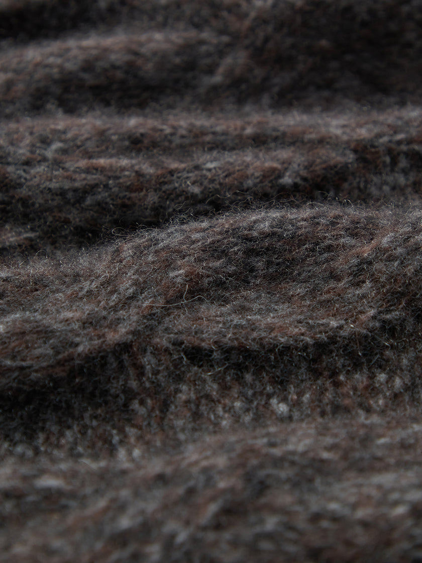 Close-up of brown textured fabric