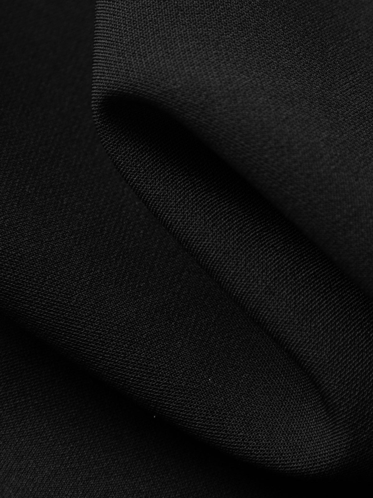 Black Wide-Leg Tailored Trousers