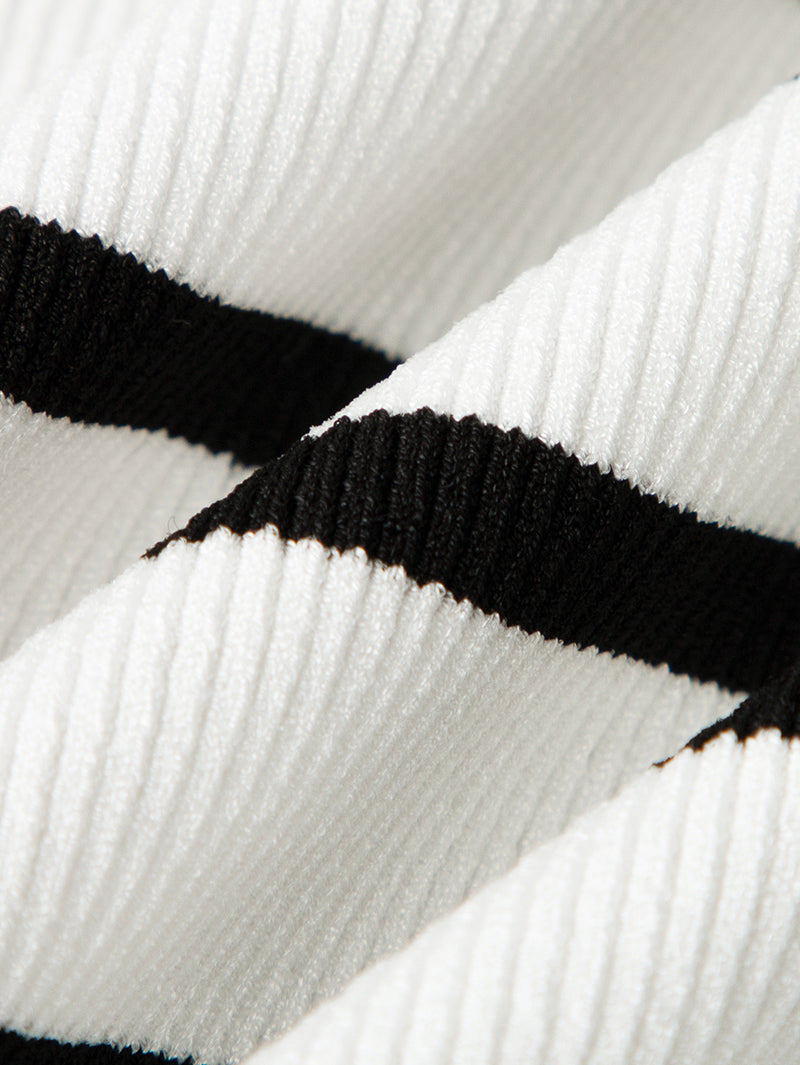 Striped Knit Cardigan - MEILLEUR MOMENT OFFICIAL STORE NEW YORK 