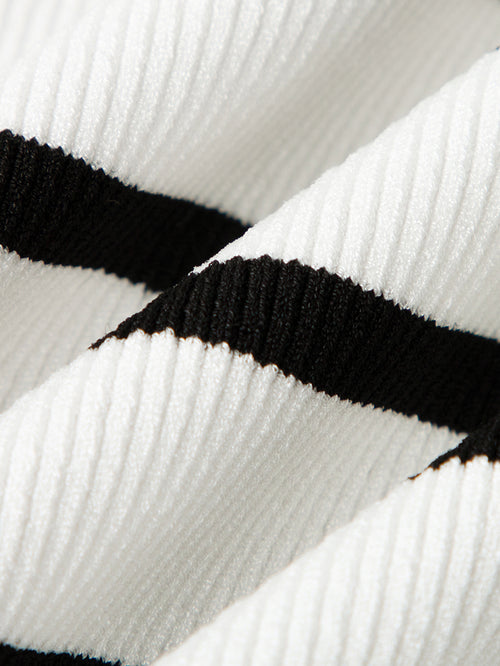 Load image 1 in gallery view. Striped Knit Cardigan - MEILLEUR MOMENT OFFICIAL STORE NEW YORK 