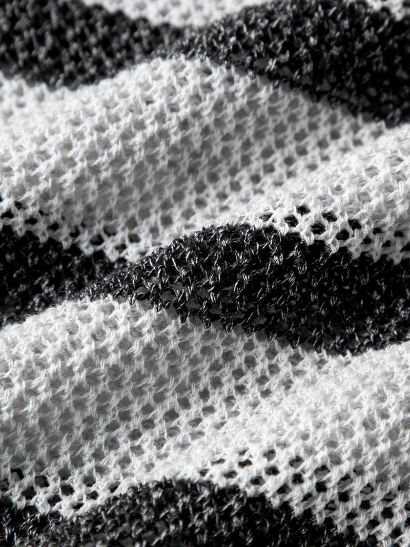 Oversized Striped Knit Pullover