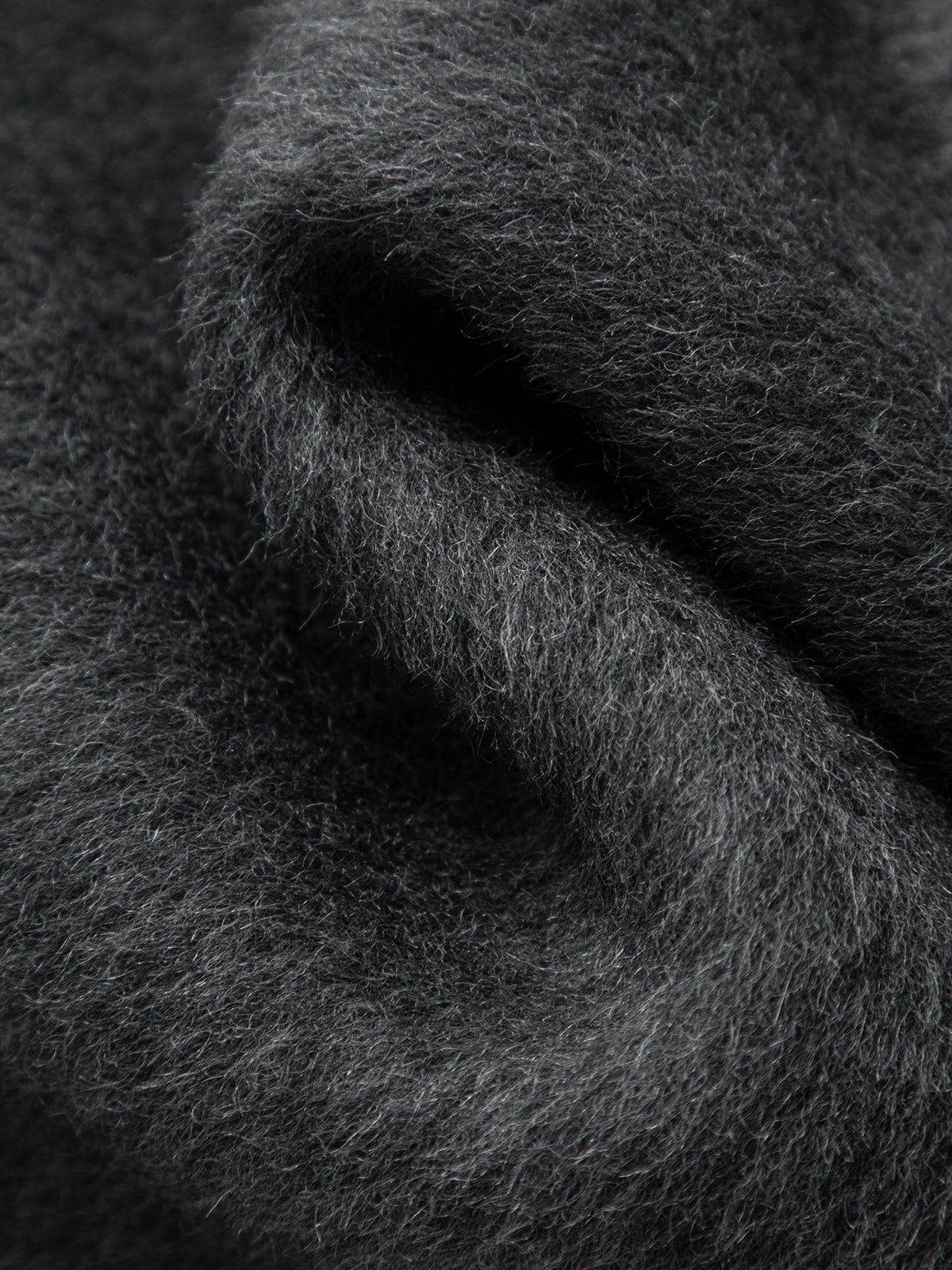 Close-up of dark gray fabric texture