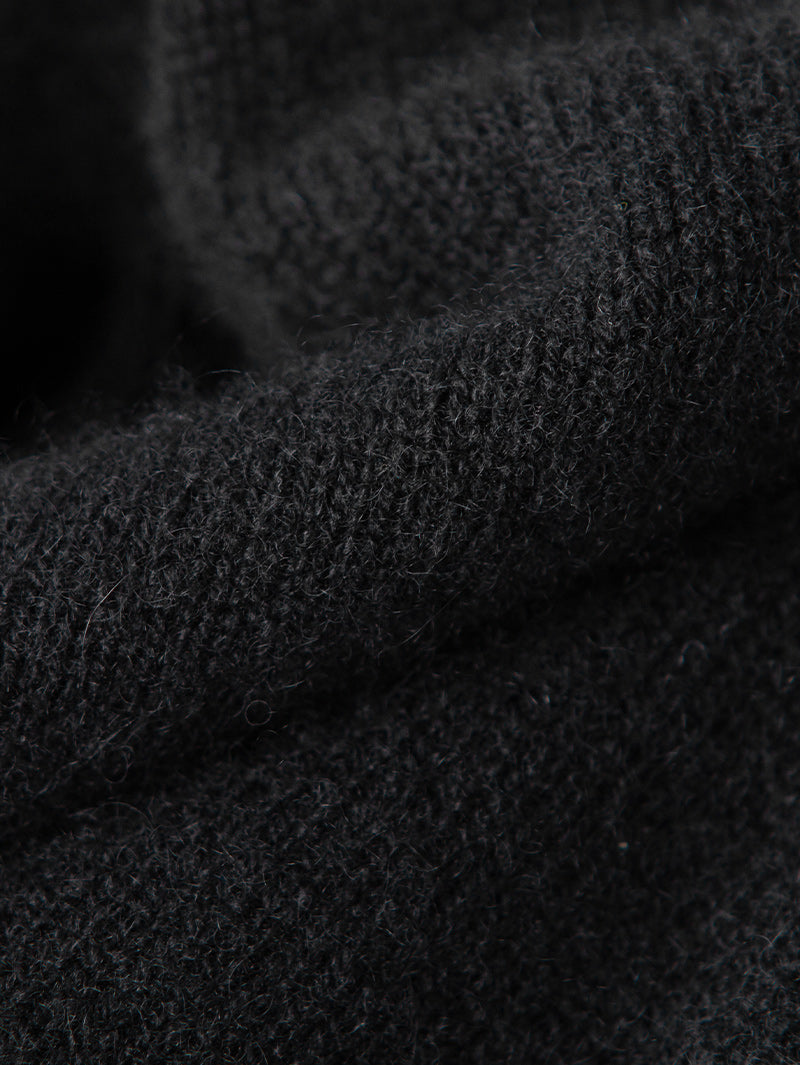 Black High Neck Layering Cashmere Sweater 599A233006Q