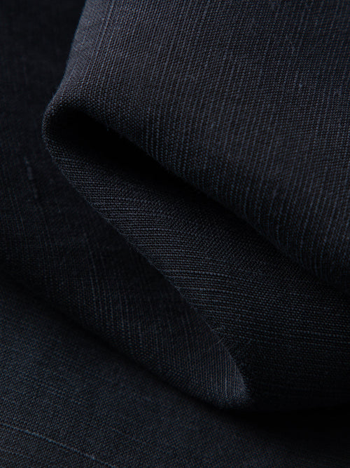 Load image 1 in gallery view. MEILLEUR MOMENT Midnight Blue Lyocell Pants- Fabric Details