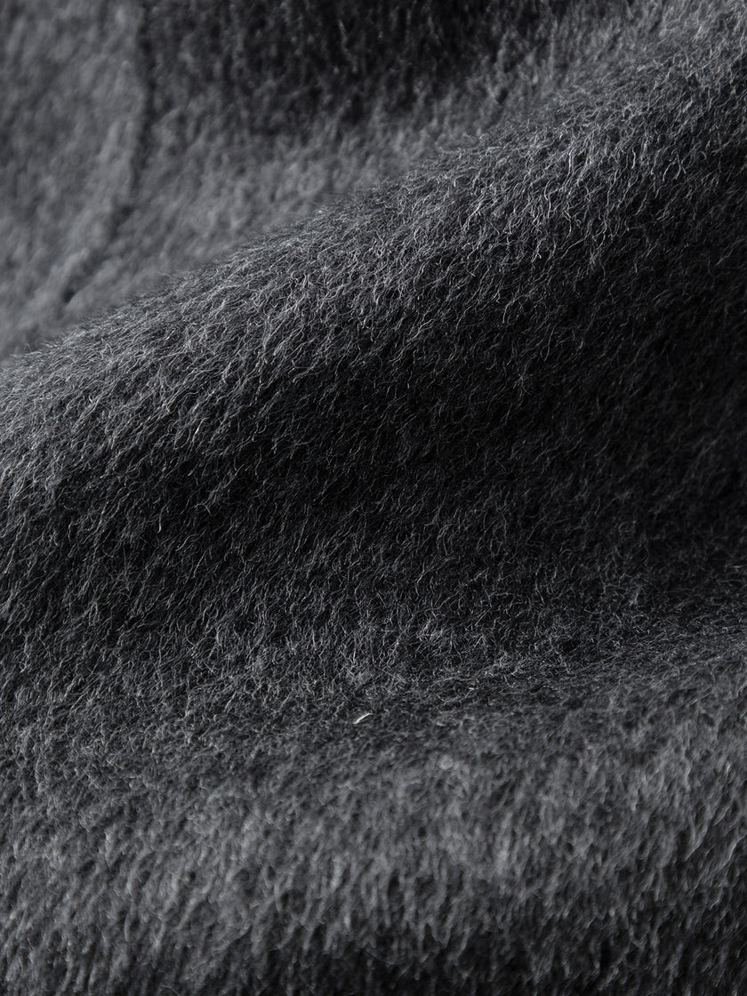 Pure Wool Wide-Collar Short Coat