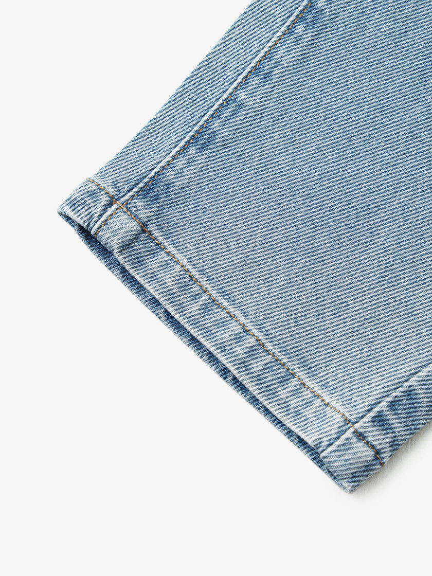 Cropped Pure Cotton Jeans