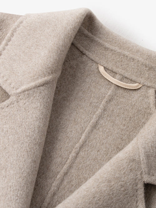 Load image 1 in gallery view. Luxury Pure Cashmere Wrap Coat