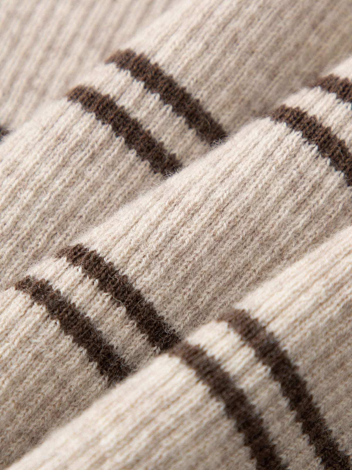 Brown Striped Wool Sweater