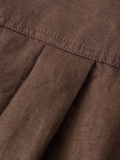 Load image 1 in gallery view. Belted Pure Linen Safari Top