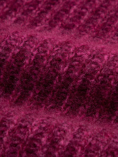 Load image 1 in gallery view. Magenta Vertical-Rib Silk-Cashmere Sweater