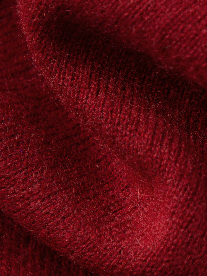 Merlot Pure Cashmere Slim Fit Sweater 5FA133603Q