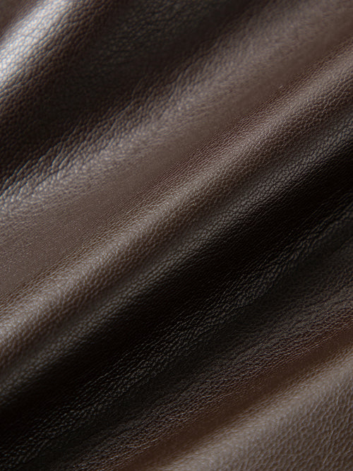 Load image 1 in gallery view. Cropped Leather Jacket with Stand Collar