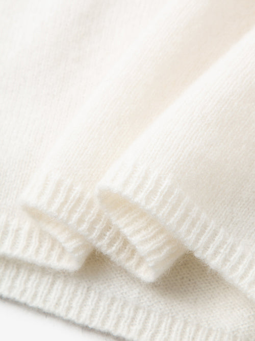 Load image 1 in gallery view. White Slim Fit Cashmere Sweater 599A133005Q