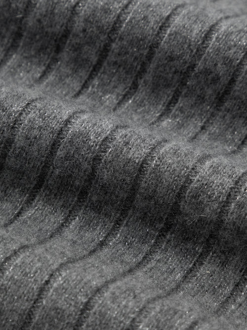 Load image 1 in gallery view. Turtleneck Cashmere Sweater Gray