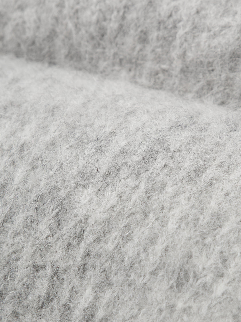 Close-up of gray fabric texture