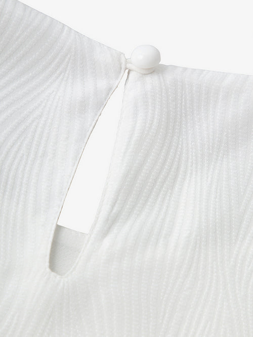 Load image 1 in gallery view. 100% Silk Wave Texture Blouse