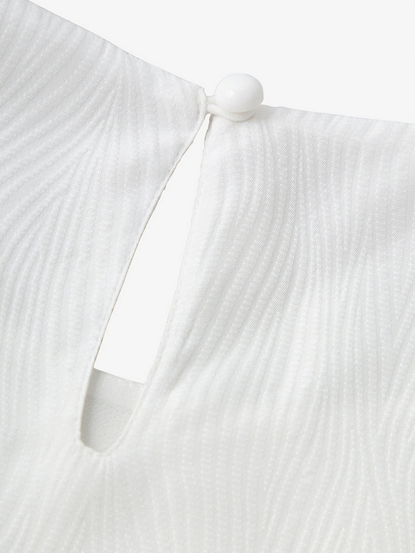 100% Silk Wave Texture Blouse