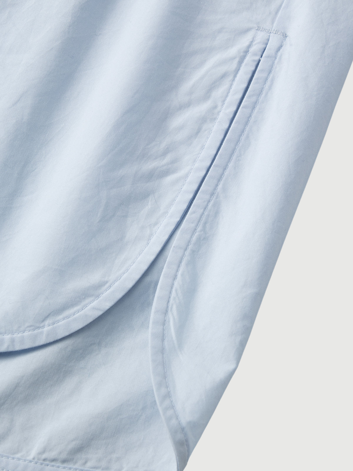 Cotton Point-Collar Necktie Shirt