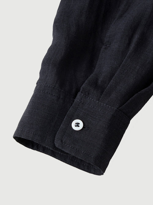 Load image 1 in gallery view. Relaxed-Fit Structured Shoulder Long-Sleeve Lapel Shirt