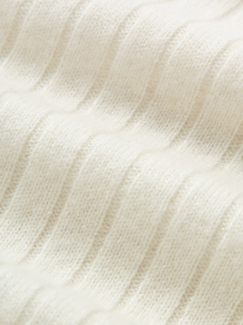 Load image 1 in gallery view. Turtleneck Cashmere Sweater Snow Mocha
