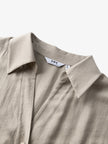 Polo Neck Tie-Front Blouse