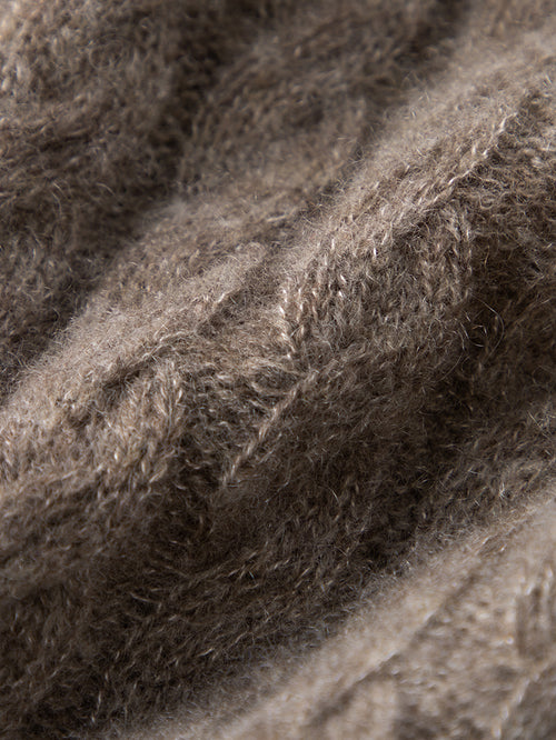 Load image 1 in gallery view. Cable Knit Cashmere Sweater - MEILLEUR MOMENT OFFICIAL STORE NEW YORK 