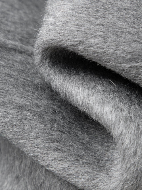 Load image 1 in gallery view. Wool Double-Breasted Wool Coat with Scarf