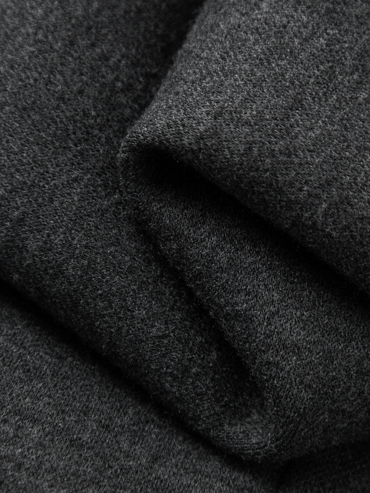 Dark Gray Elastic Waist Straight Pants