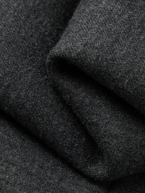 Load image 1 in gallery view. Dark Gray Elastic Waist Straight Pants