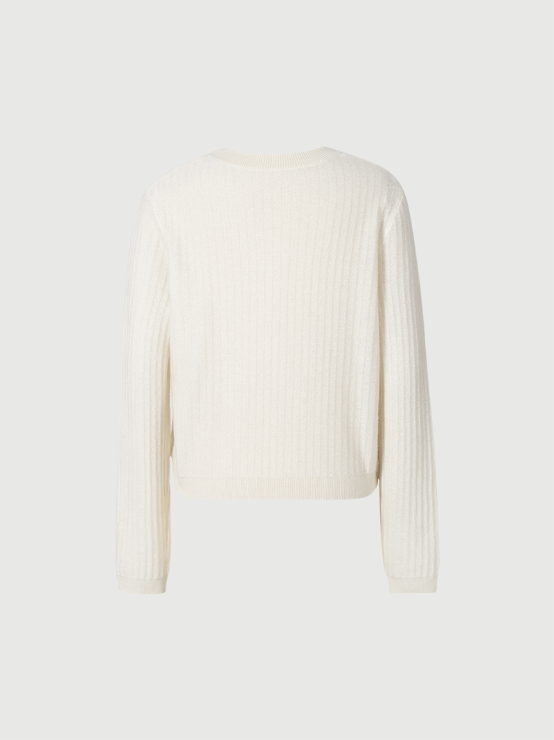 Rib Cashmere Cardigan
