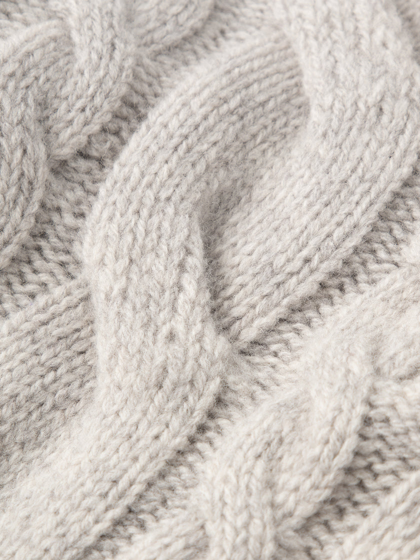 Pure Wool Cable Knit Cardigan