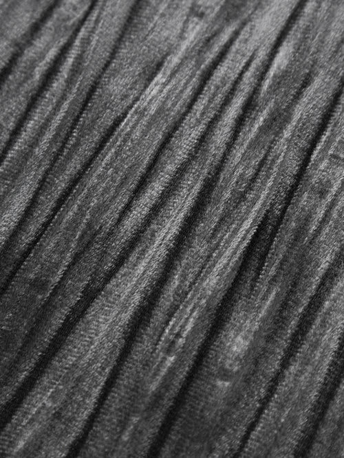 Load image 1 in gallery view. Asymmetrical Pleated Velvet Maxi Dress