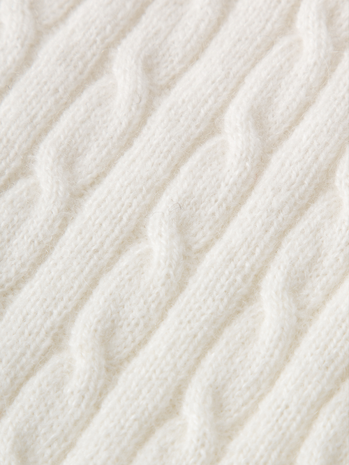 Load image 1 in gallery view. Cable Knit Cashmere Cardigan - MEILLEUR MOMENT OFFICIAL STORE NEW YORK 