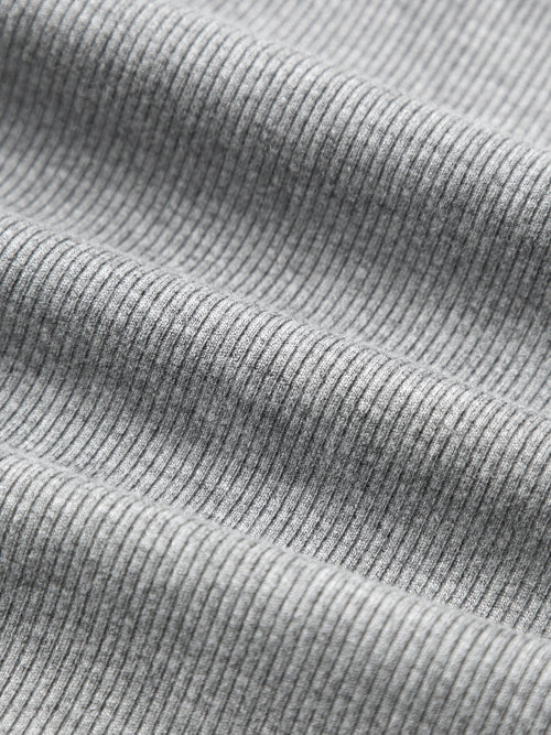 Load image 1 in gallery view. Close-up of gray ribbed fabric texture