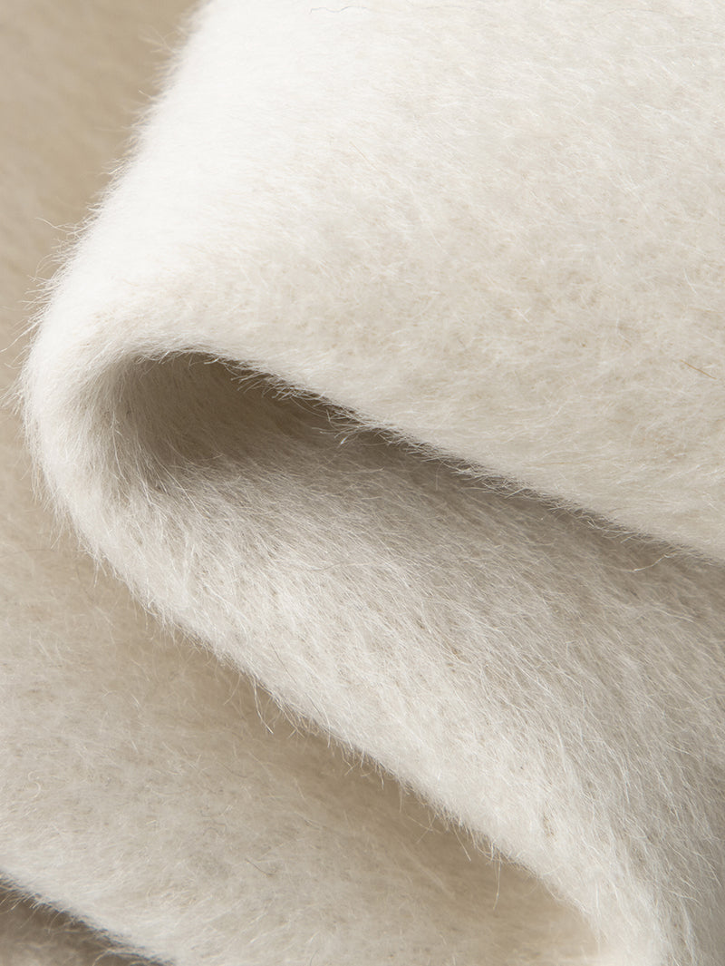 Wool Coat with Scarf