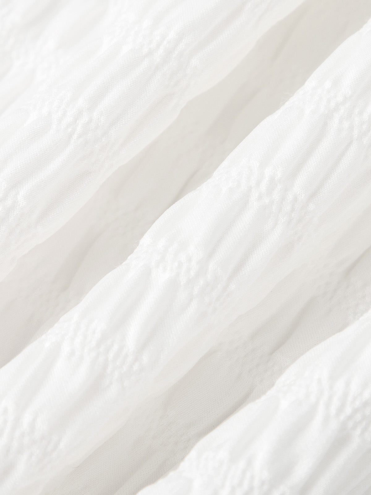 Bubble Textured Puff Puff Silk Blouse