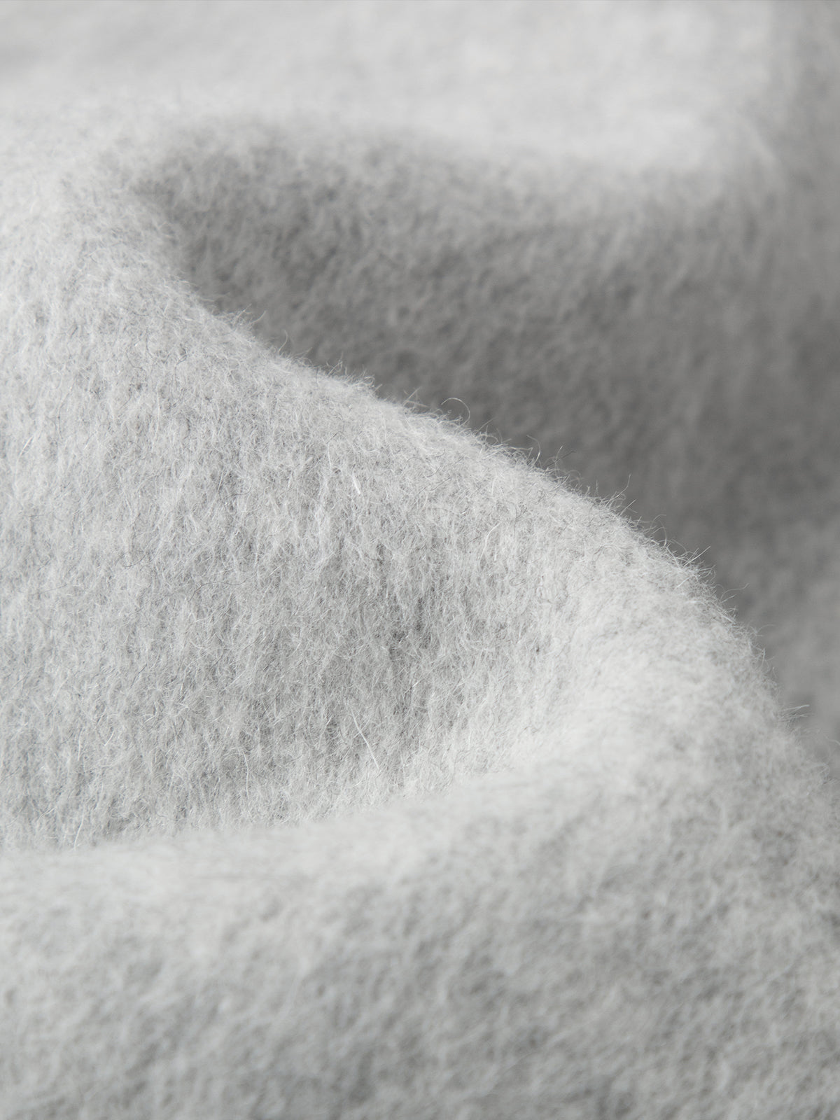Light Gray Wool-Blend Short Peacoat