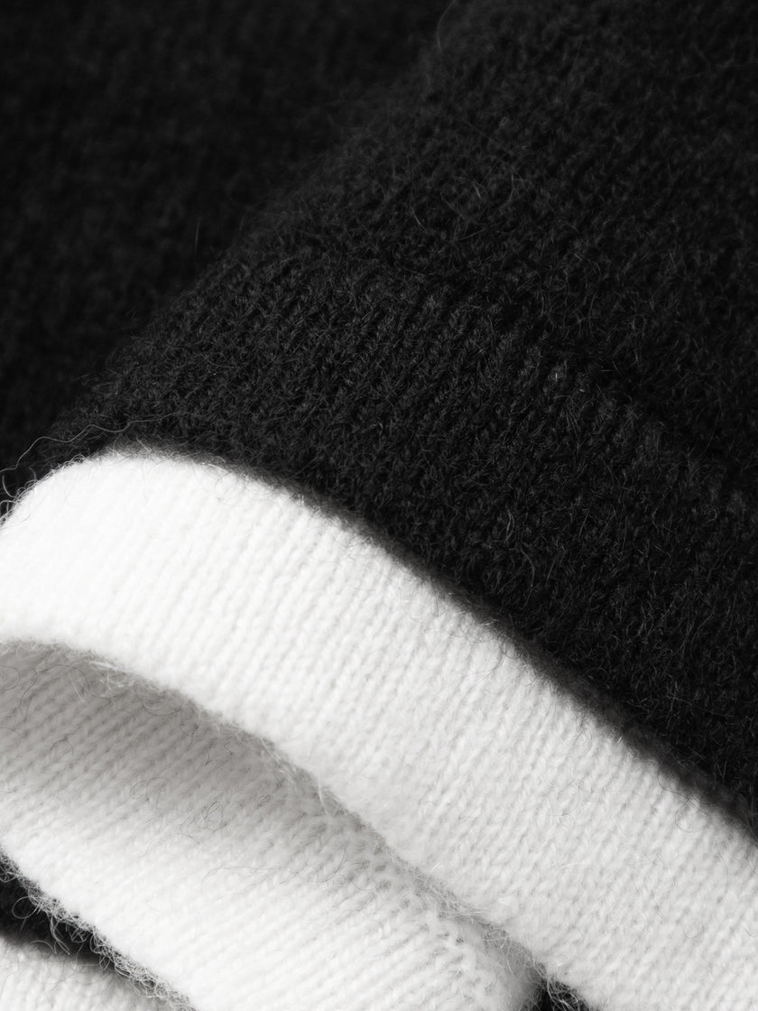 Pure Cashmere Contrast Binding Sweater