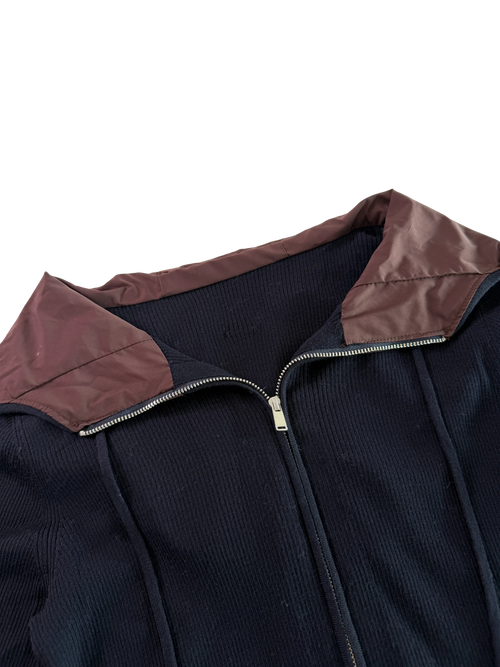 Load image 1 in gallery view. Layered Hooded Zip Hoodie