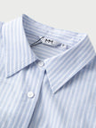 Camisa de algodão às riscas