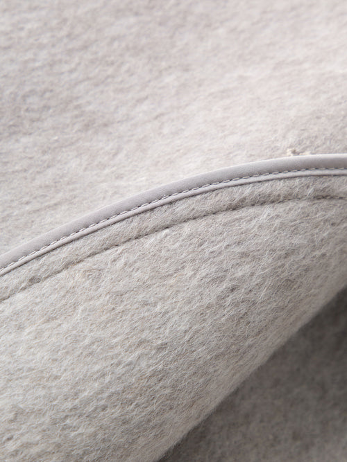 Load image 1 in gallery view. Gray Wool Hooded Tie-Belt Midi Coat