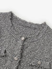 Meilleur Moment Women's Grey Round Neck Sleeveless Knitwear 5F213S691
