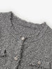 Meilleur Moment Women's Grey Round Neck Sleeveless Knitwear 5F213S691