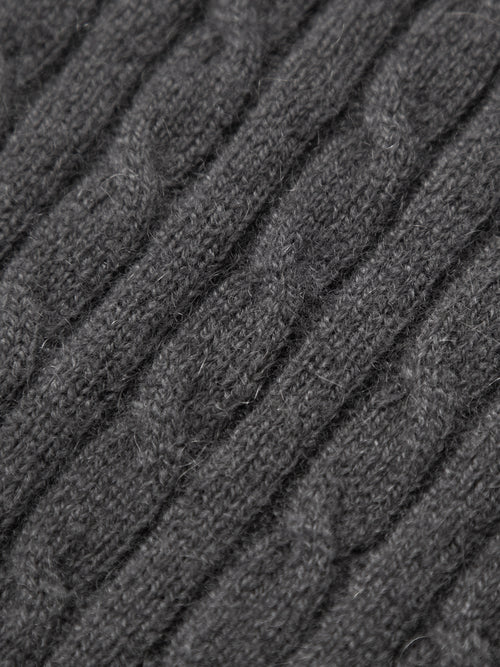 Load image 1 in gallery view. Cable Knit Cashmere Cardigan