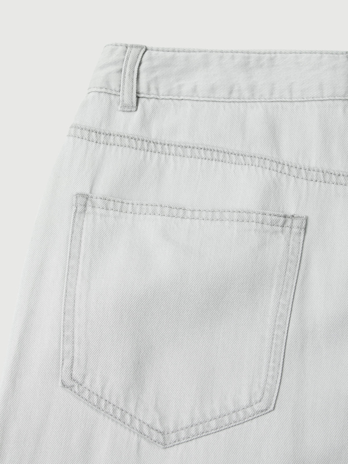 Light Gray Lyocell Straight Jeans